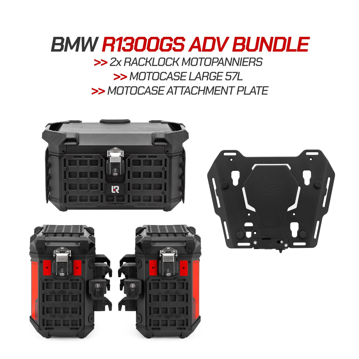Lone Rider BMW R1300GS Adventure için Racklock MotoPanniers Yan Çanta Seti — Ürün görseli 26