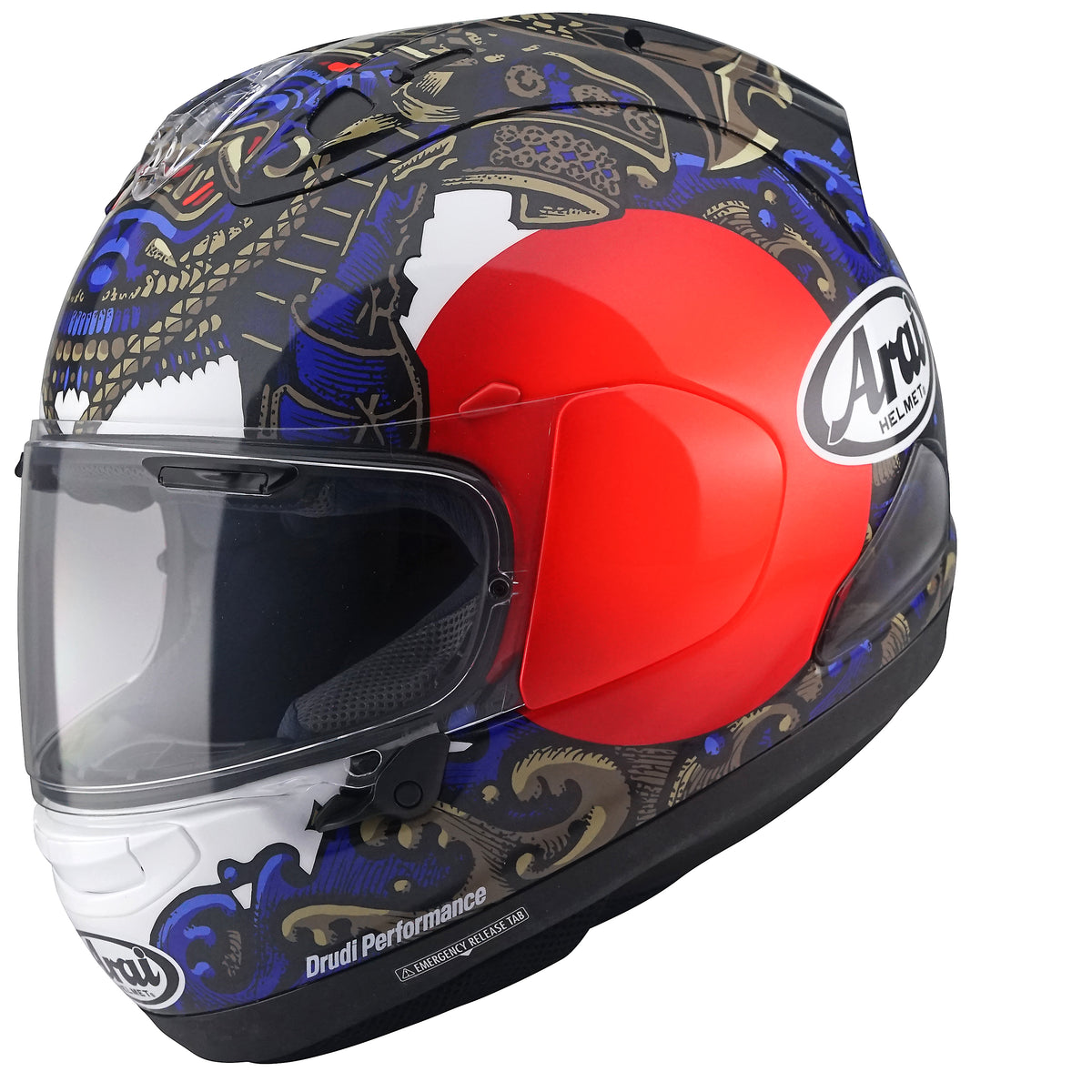 Arai RX-7V Evo Samurai — ön çapraz görünüm