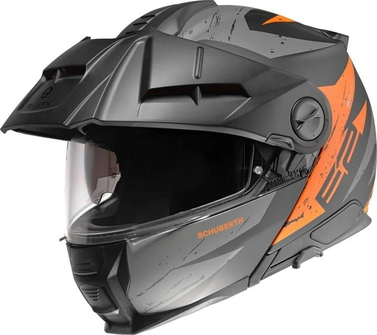 Schuberth E2 Çene Açılır Motosiklet Kaskı Explorer Orange
