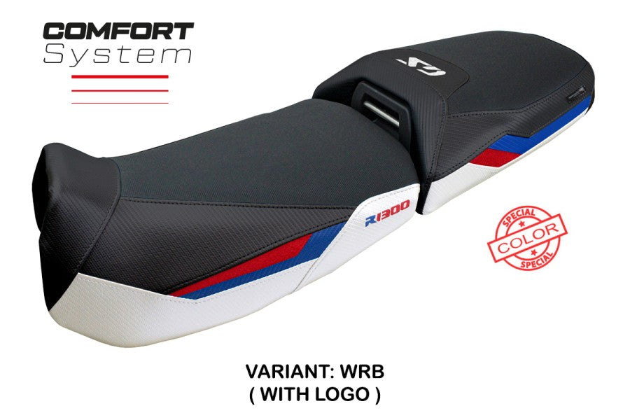 TPZ Italia Ulma Comfort System WRB (beyaz-kırmızı-mavi), logolu sele kılıfı - BMW R 1300 GS Adventure