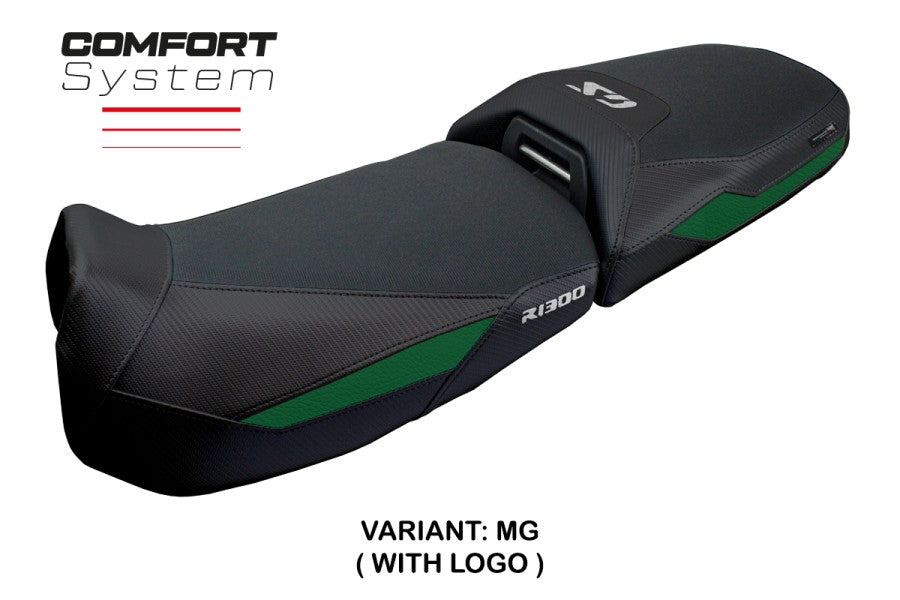 TPZ Italia Ulma Comfort System sele kılıfı, MG askeri yeşil, logolu — BMW R 1300 GS Adventure