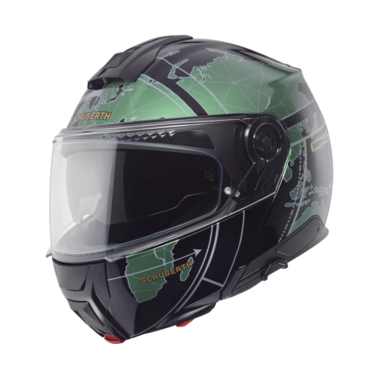 Schuberth C5 Çene Açılır Motosiklet Kaskı Globe Green