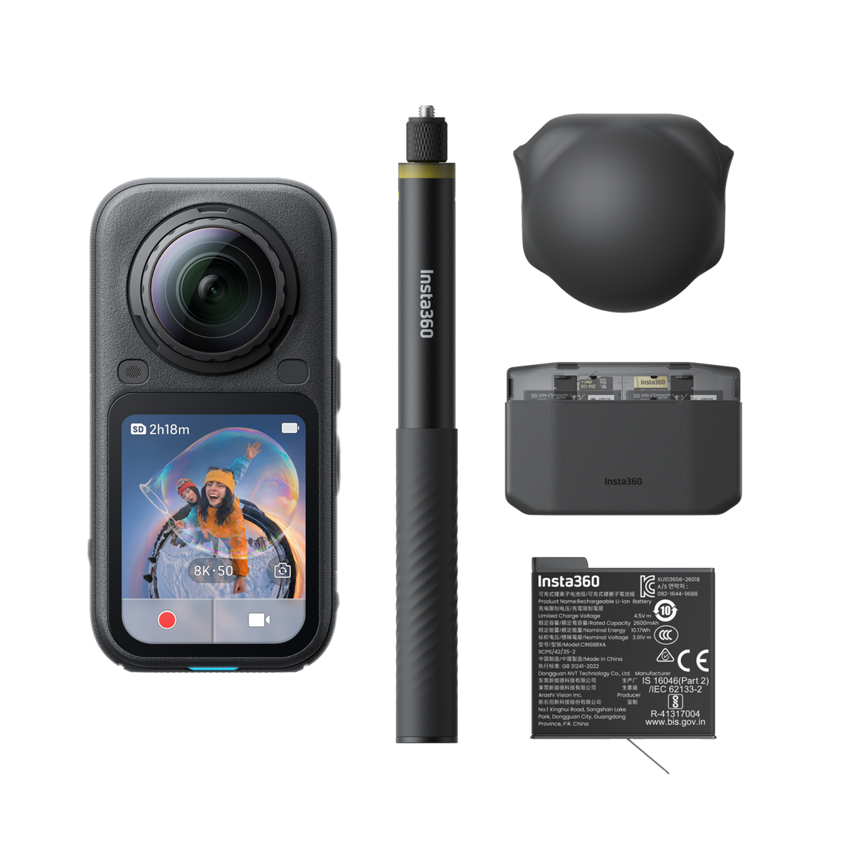 Insta360 X6 | Midnight Black | Essentials Bundle | No microSD Card