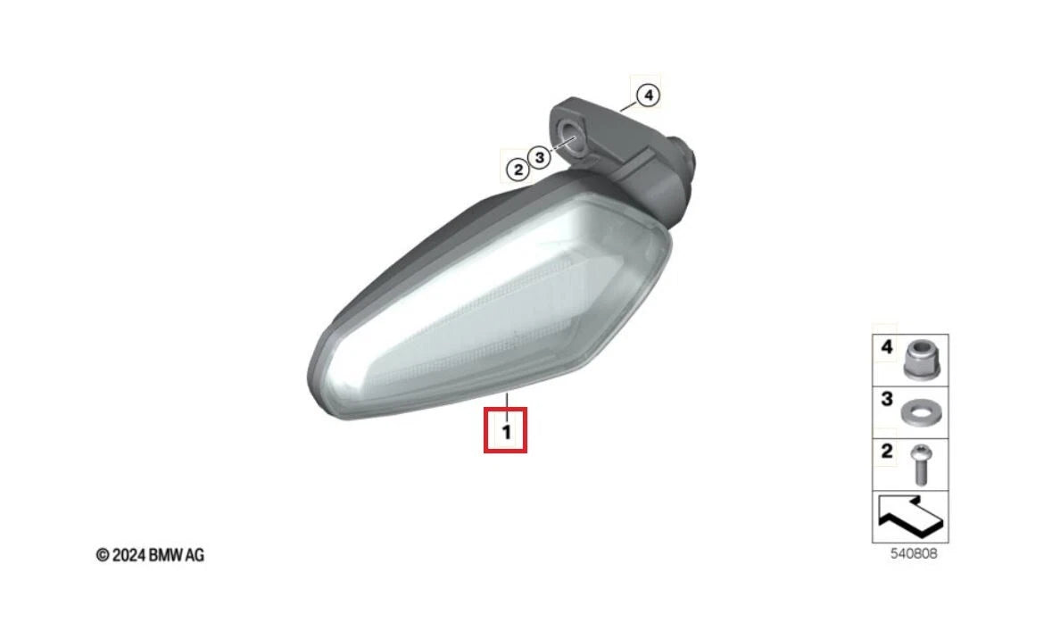 BMW R1300GS Arka Radar Plastiği
